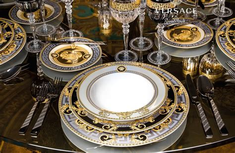 versace silver dish replica|Versace italian table sets.